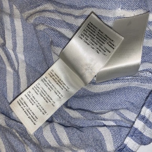 Mos Mosh Blue and White Striped Linen Shirt - Women’s Size Large - Picture 9 of 10